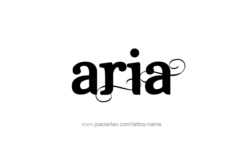 Tattoo Design  Name Aria   