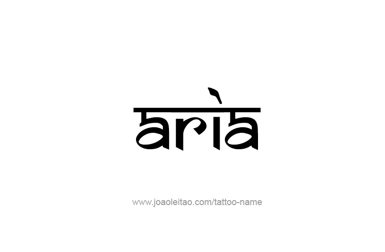 Tattoo Design  Name Aria   