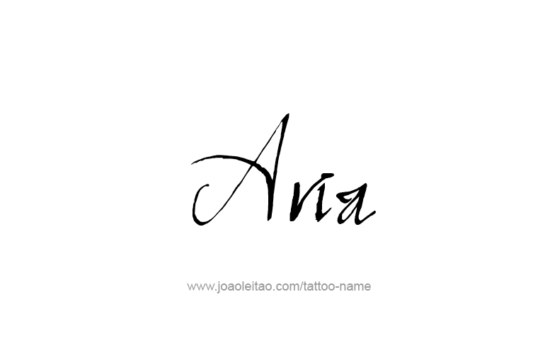 Tattoo Design  Name Aria   