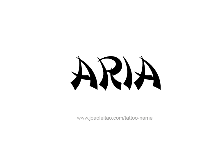 Tattoo Design  Name Aria