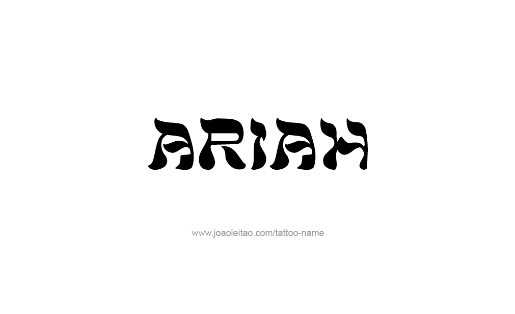 Tattoo Design  Name Ariah   