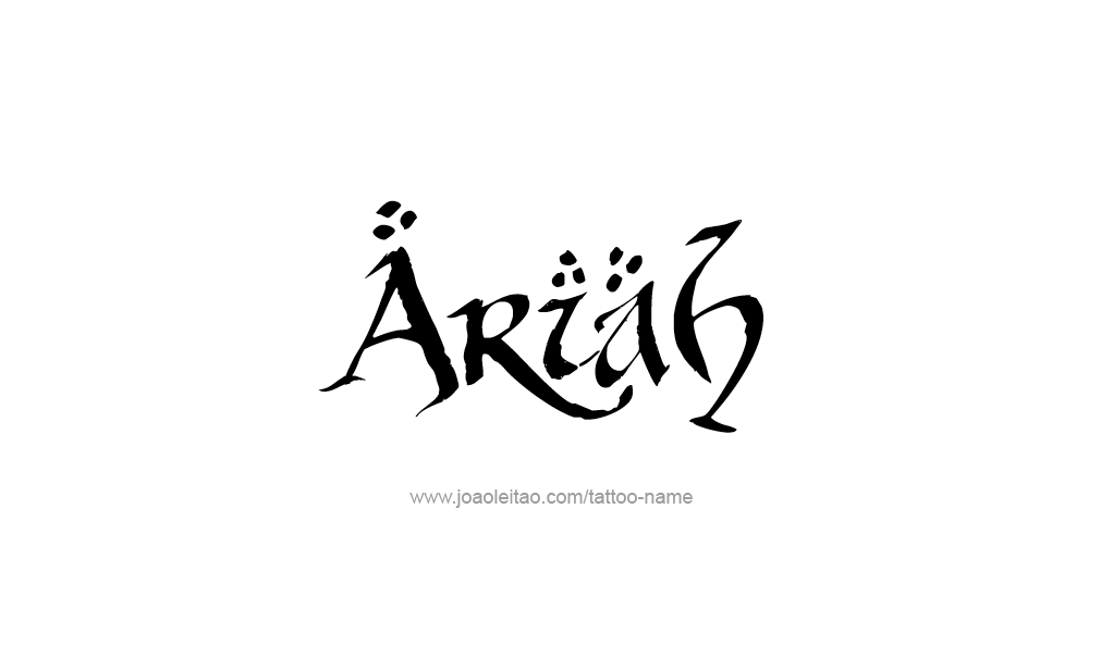 Tattoo Design  Name Ariah   