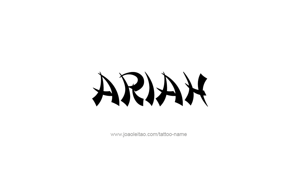 Tattoo Design  Name Ariah