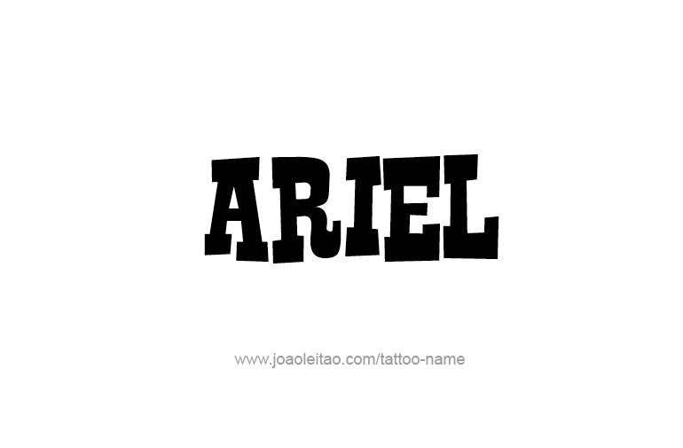 Tattoo Design  Name Ariel   