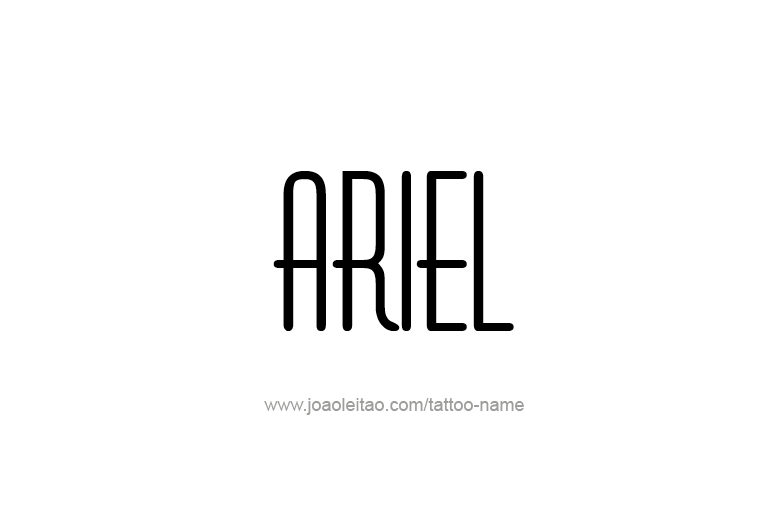 Tattoo Design  Name Ariel   