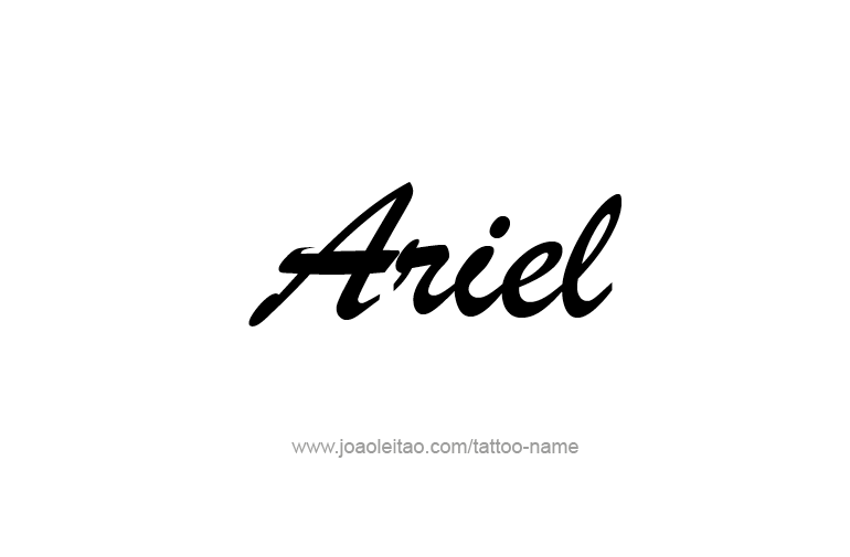 Tattoo Design  Name Ariel   