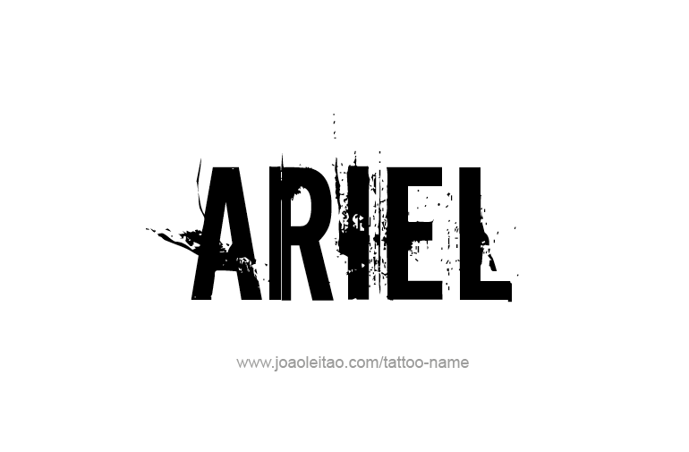 Tattoo Design  Name Ariel   