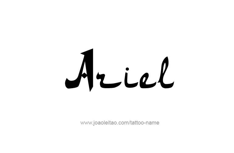 Tattoo Design  Name Ariel   