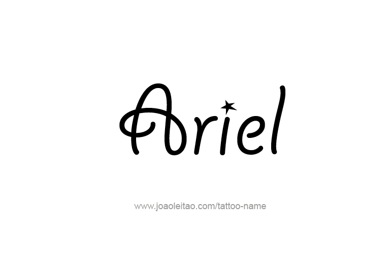 Tattoo Design  Name Ariel   