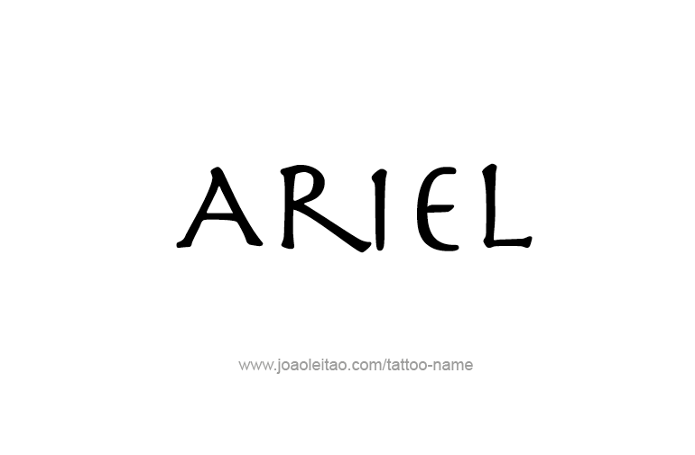 Ariel Name Tattoo Designs