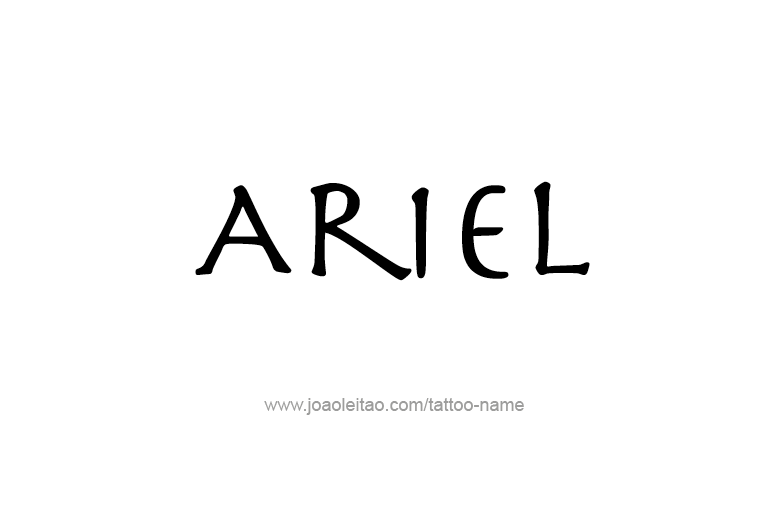 Tattoo Design  Name Ariel   