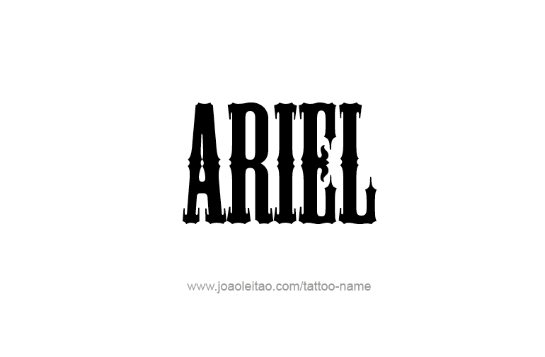 Tattoo Design  Name Ariel   