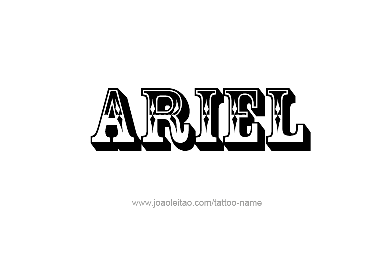 Tattoo Design  Name Ariel   