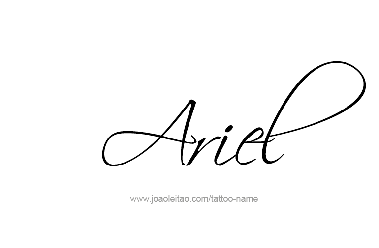 Tattoo Design  Name Ariel   