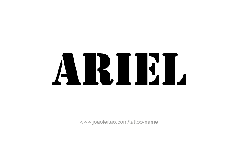 Tattoo Design  Name Ariel   