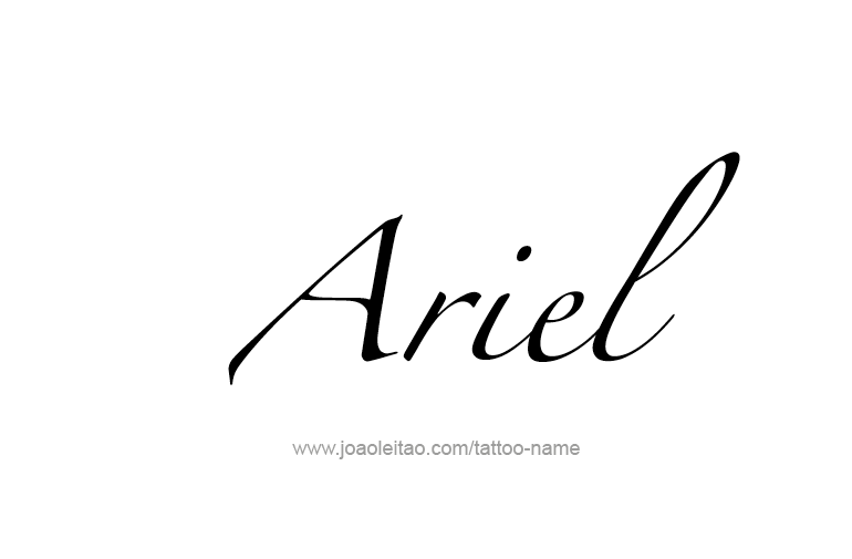 Tattoo Design  Name Ariel   