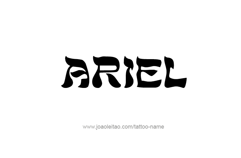 Ariel Name Tattoo Designs