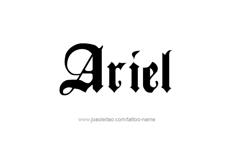 Tattoo Design  Name Ariel   