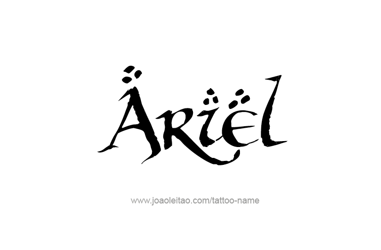 Tattoo Design  Name Ariel   