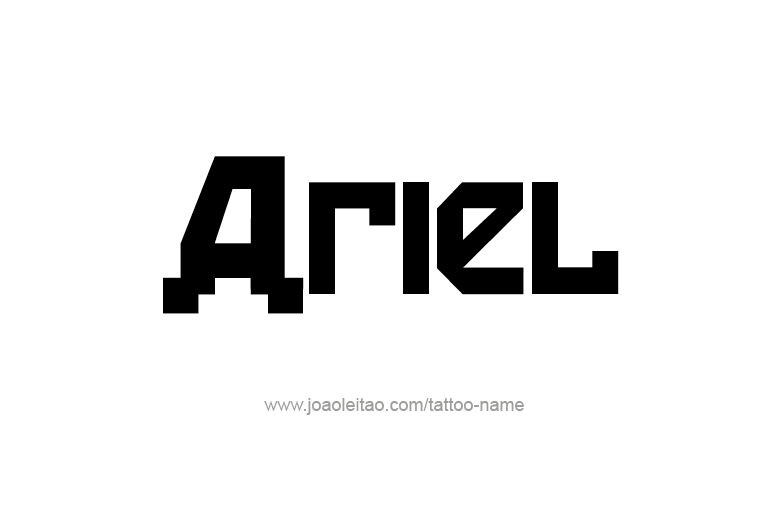 Ariel Name Tattoo Designs