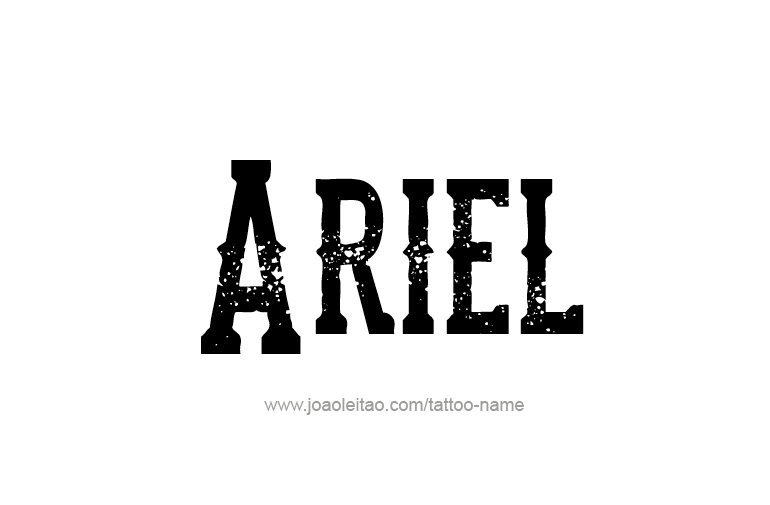 Tattoo Design  Name Ariel   