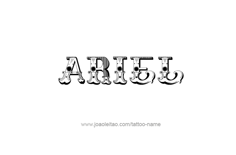 Tattoo Design  Name Ariel   