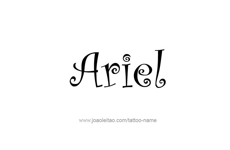 Tattoo Design  Name Ariel   