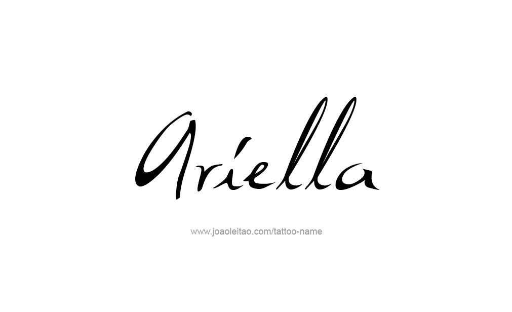 Tattoo Design  Name Ariella   