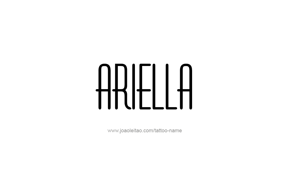 Tattoo Design  Name Ariella   
