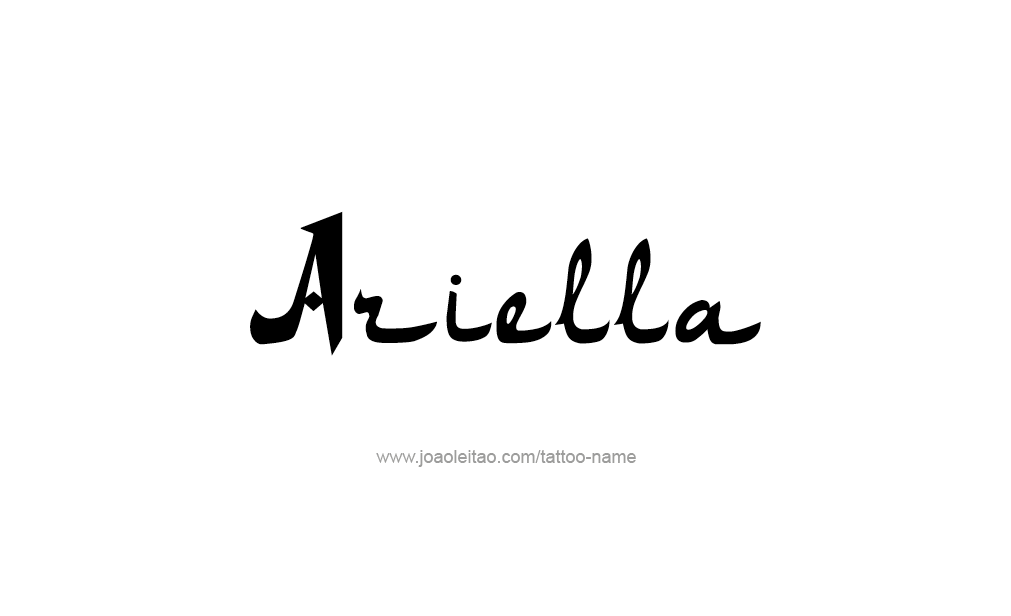 Tattoo Design  Name Ariella   