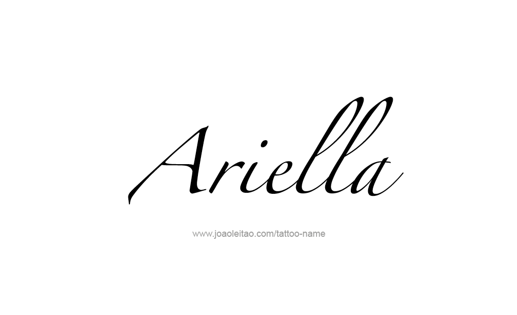 Tattoo Design  Name Ariella   