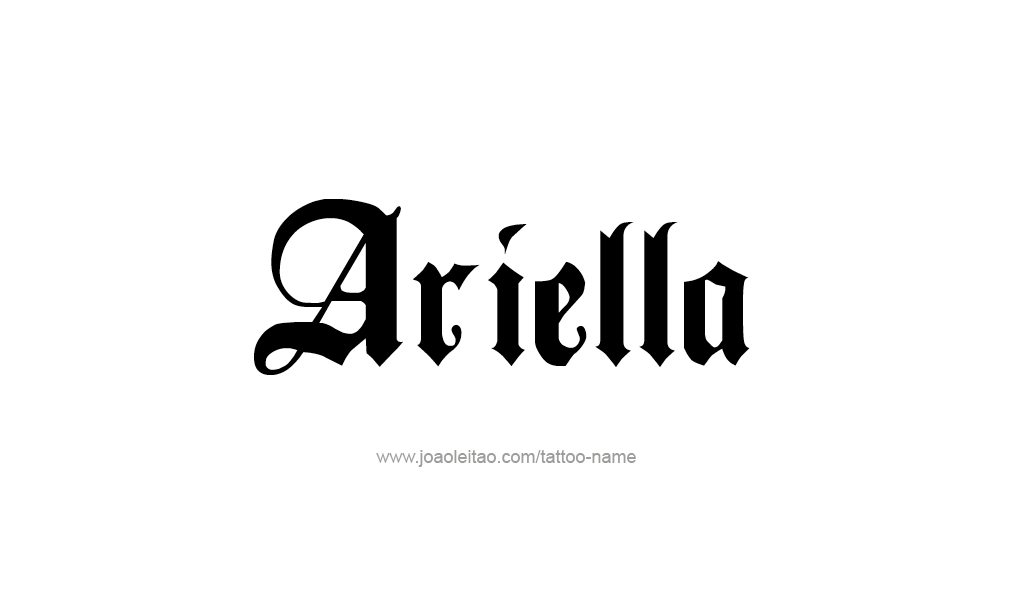 Tattoo Design  Name Ariella   