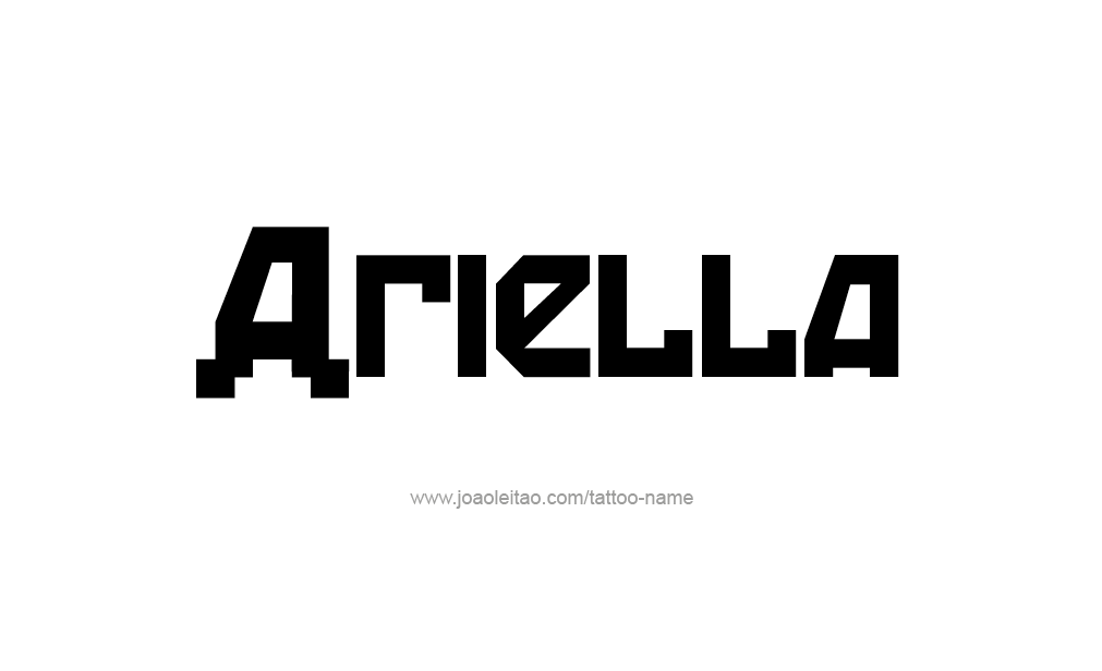 Tattoo Design  Name Ariella   