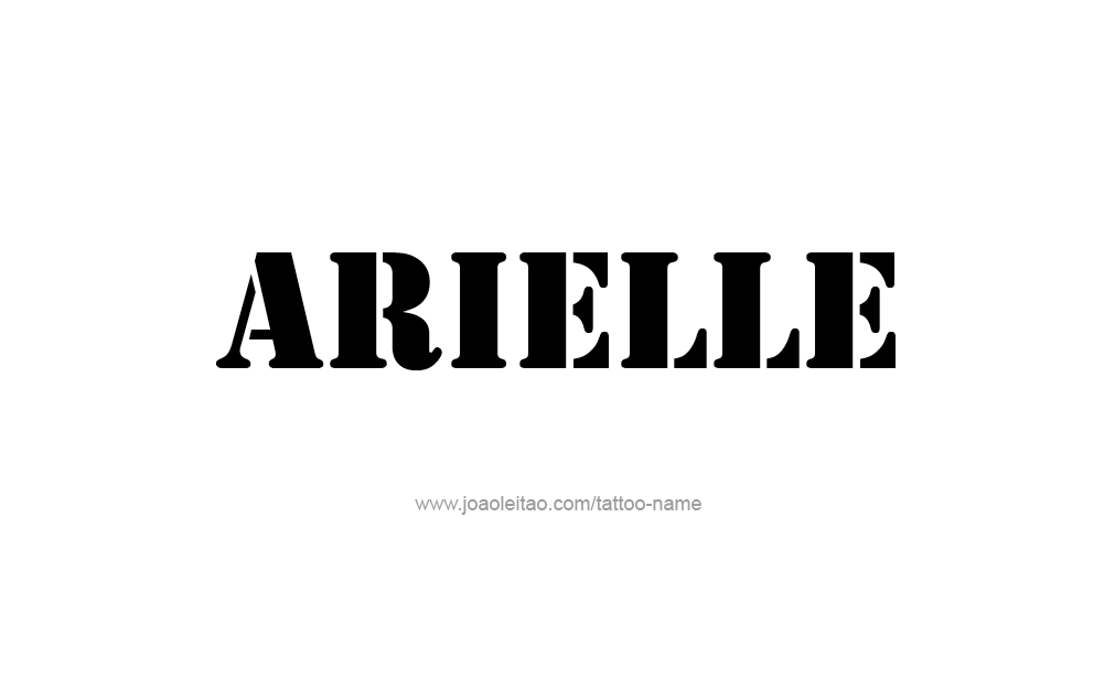 Tattoo Design  Name Arielle   