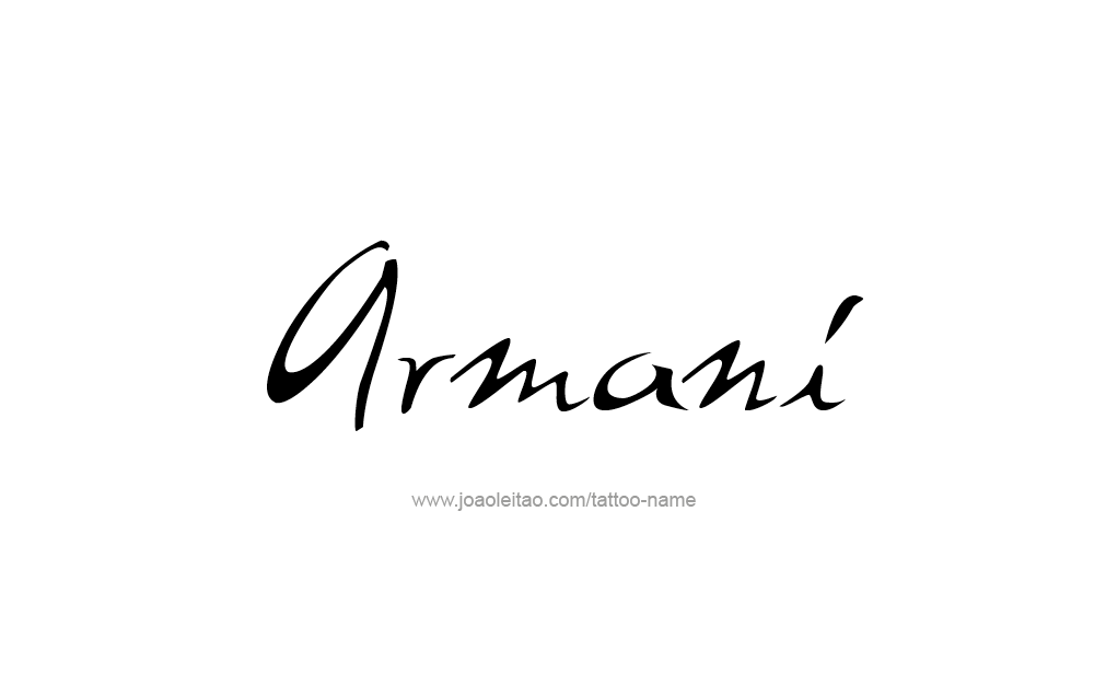 Tattoo Design  Name Armani  