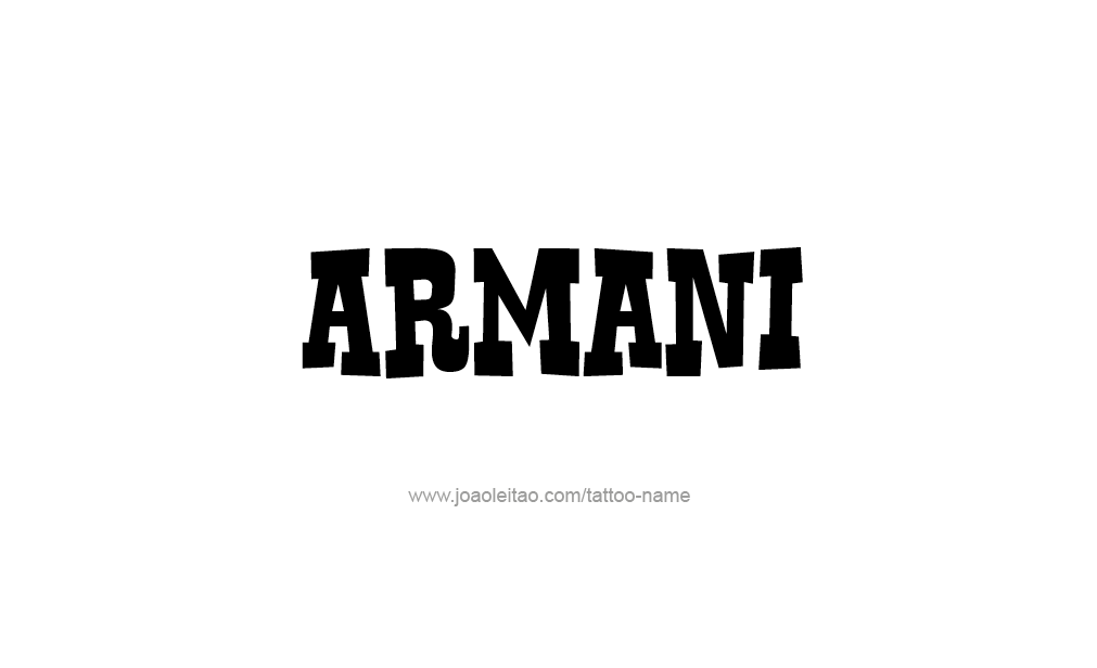 Tattoo Design  Name Armani  