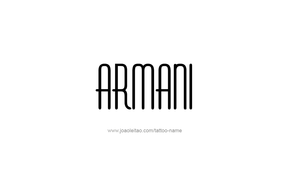 Tattoo Design  Name Armani  