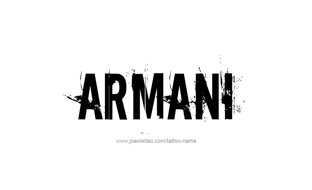 Tattoo Design  Name Armani  