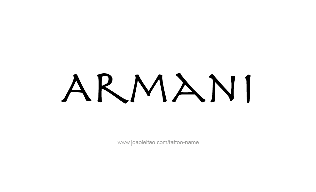 Tattoo Design  Name Armani  