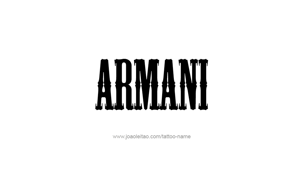 Tattoo Design  Name Armani  