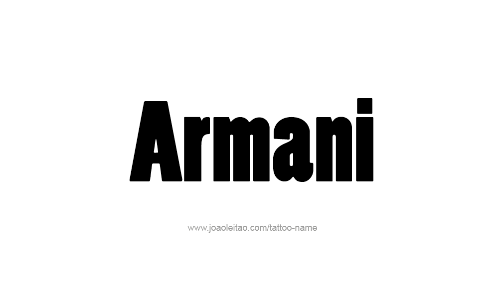 Tattoo Design  Name Armani  