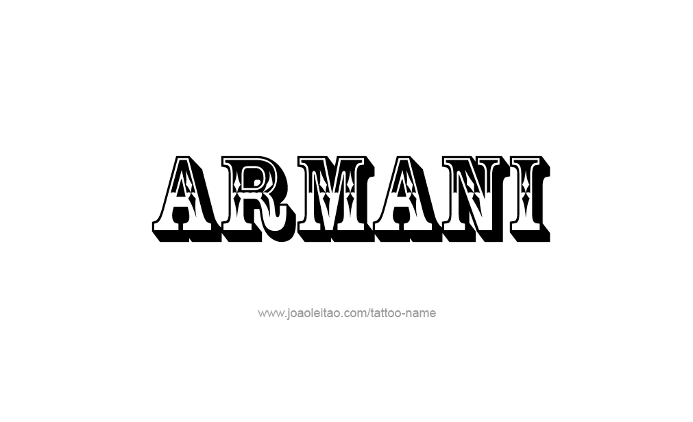 Tattoo Design  Name Armani  