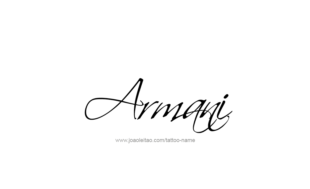 Tattoo Design  Name Armani  