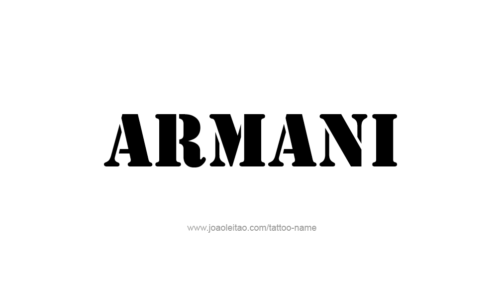 Tattoo Design  Name Armani  