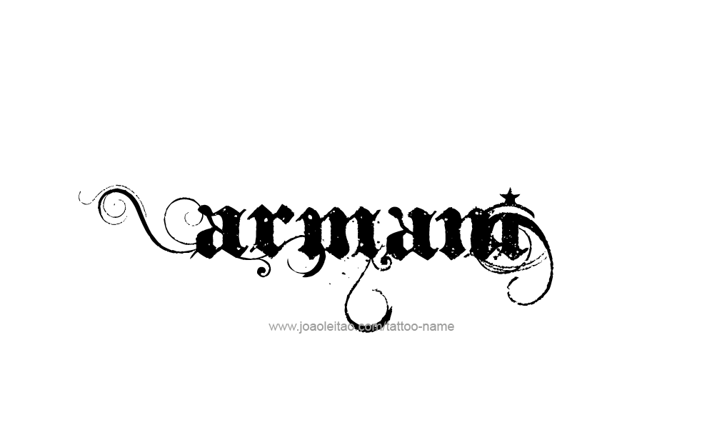 Tattoo Design  Name Armani  