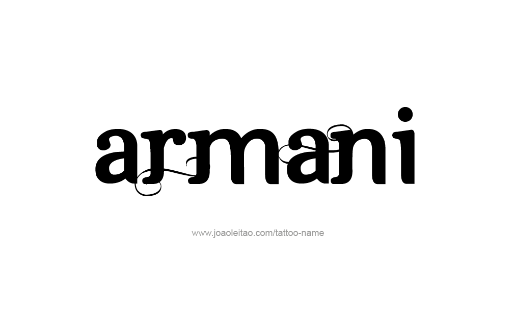 Tattoo Design  Name Armani  