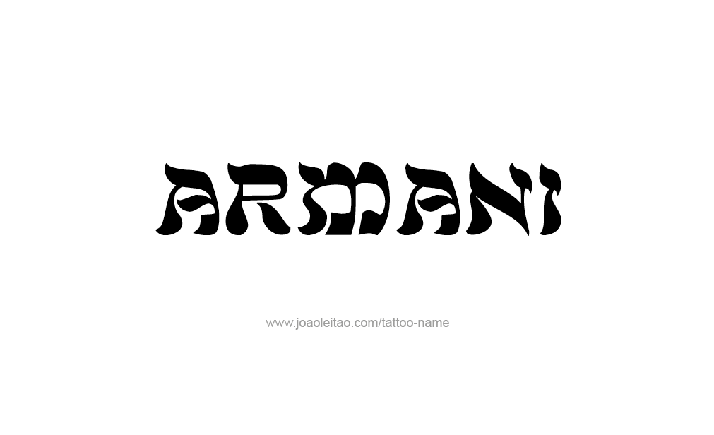 Tattoo Design  Name Armani  