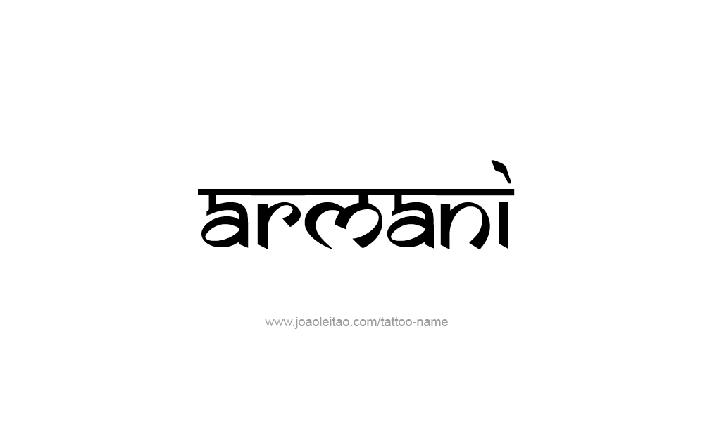 Tattoo Design  Name Armani  