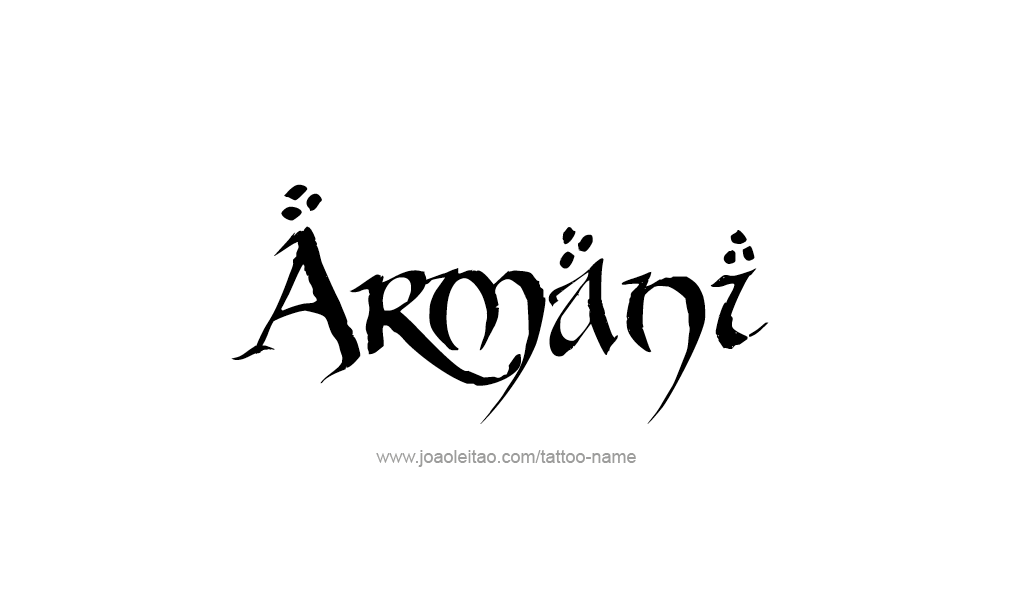 Tattoo Design  Name Armani  