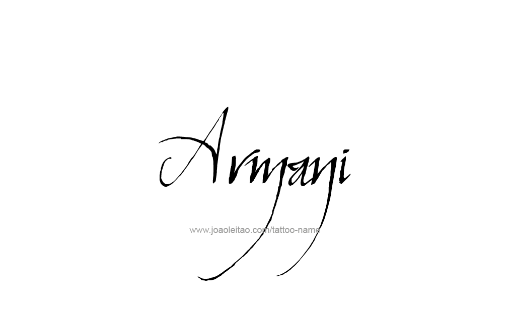 Tattoo Design  Name Armani  